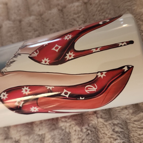 Chic Tumbler with Red Heels and purse Design.  20oz HAND CRAFTED NIB - Picture 5 of 7
